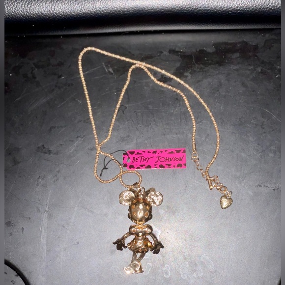 Betsy Johnson Minnie Mouse Necklace. - Picture 2 of 6